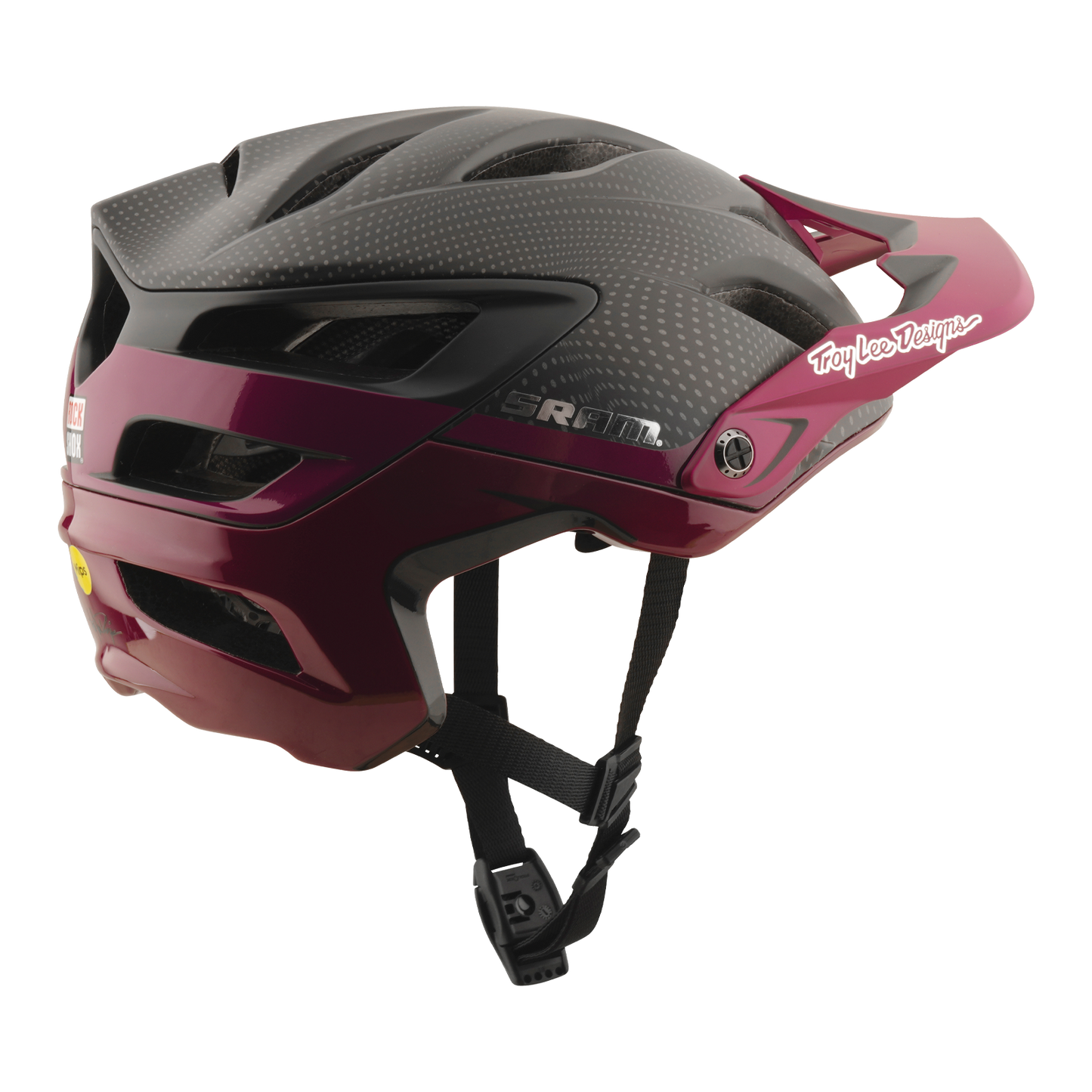A3 Helmet W/MIPS Troy Lee Designs X SRAM Radioscape Black / Berry