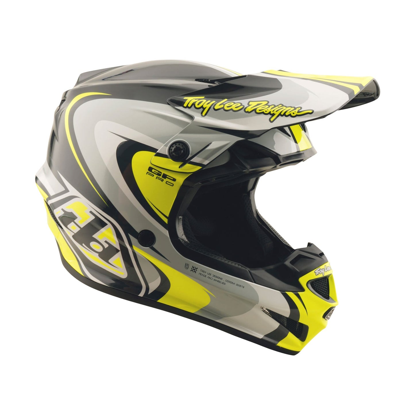 GP Pro Helmet Crossover Gray / Flo Yellow