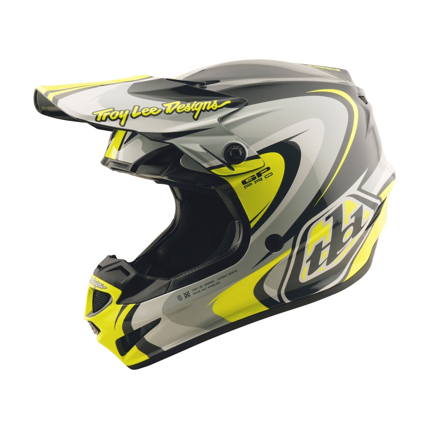 GP Pro Helmet Crossover Gray / Flo Yellow