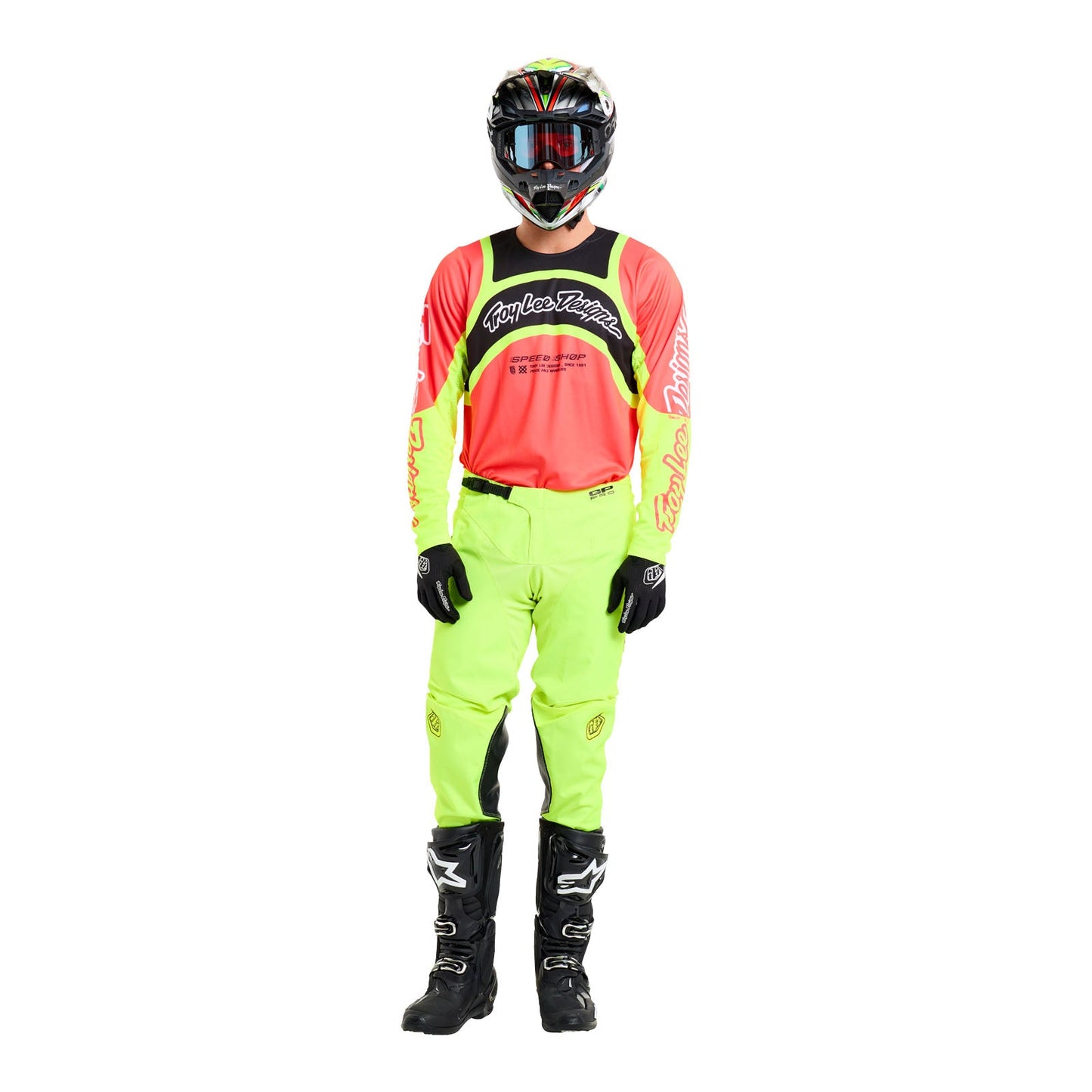 Maillot GP Pro Swerve Infrarouge / Jaune Fluo