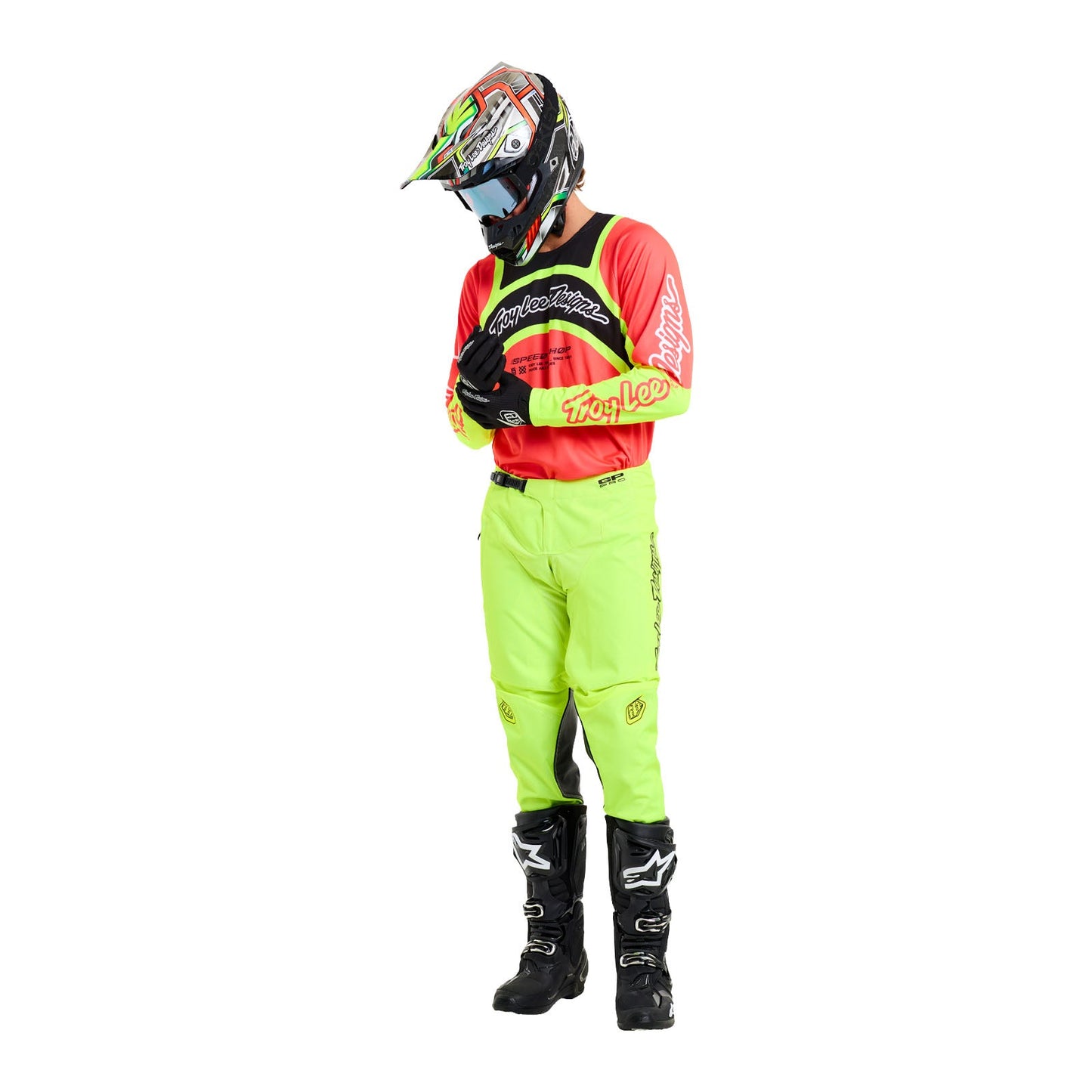 Maillot GP Pro Swerve Infrarouge / Jaune Fluo
